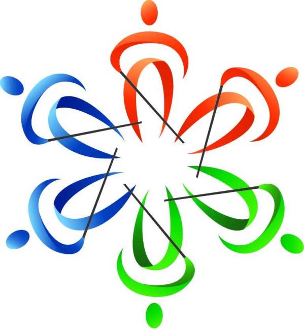 National Federation of the Blind logo showing multicolored stick figures holding canes arranged in a circle and the Washington Council of the Blind logo showing the outline of the state of Washington with the letters W, C, B printed in the center and the Braille dots for each letter beneath them.